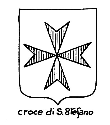 Imagen del término heráldico: Croce di S.Stefano